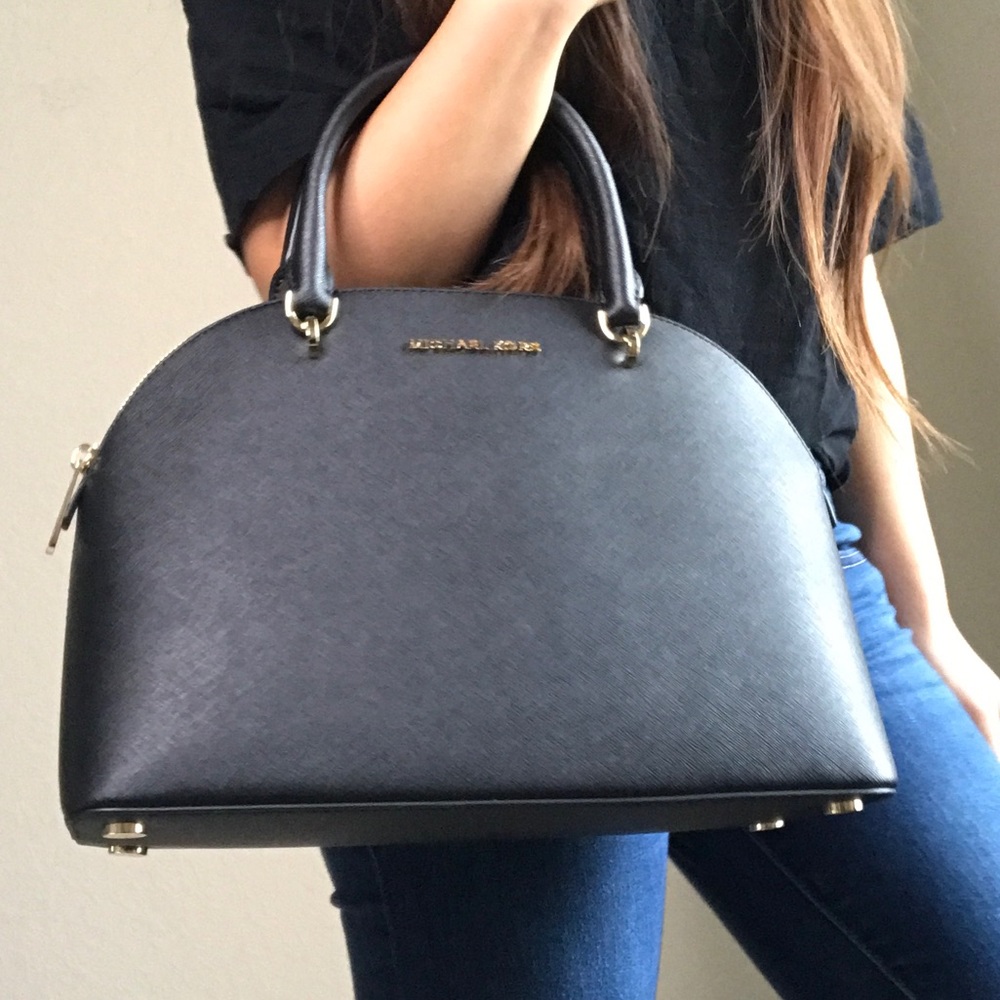 Michael Kors Emmy Dome Satchel black large